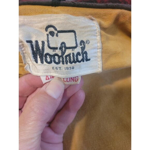 VTG Woolrich Wool Hunting Suit Buffalo Plaid Red Mackinaw Jacket 44L Pants 38 - Picture 8 of 12